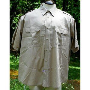 5.11 Tactical Series Khaki Shirt Mens 2XL Tan/Beige Vented Back Hunting Game
